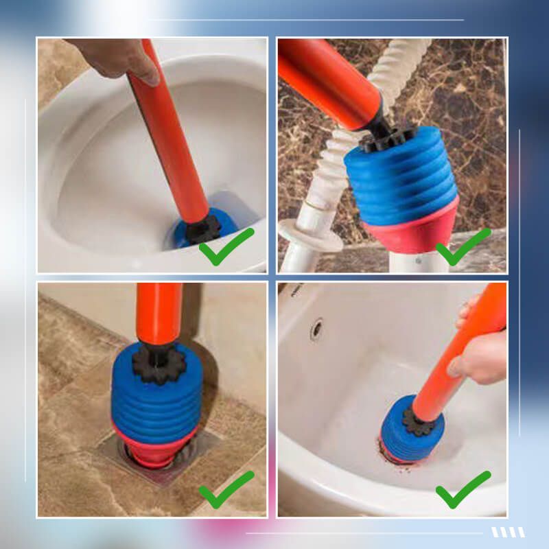 Højtryks hurtig rengøringsmiddel toilet afløbsrens plunger