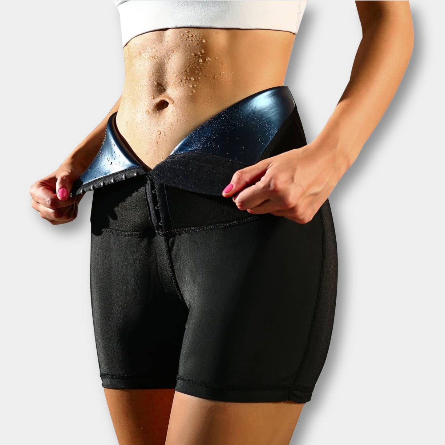 Högmidjade bastubyxor med midjetränare - Sweat Sculpt