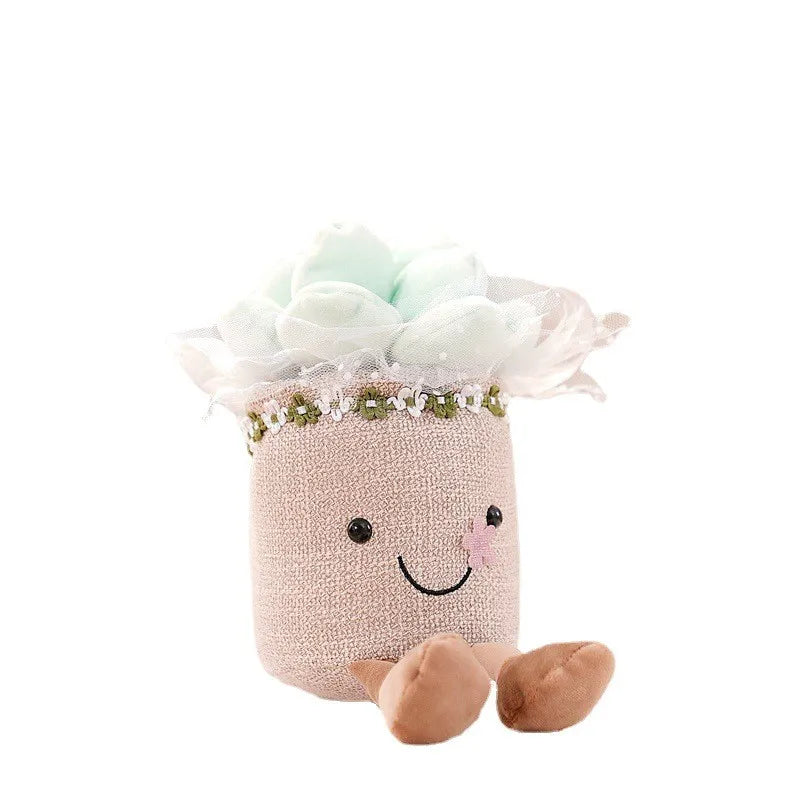 Färgglad Blomster Kramfigur