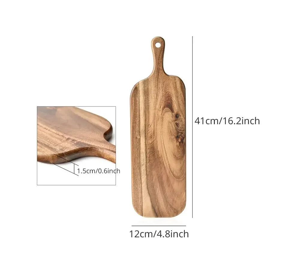 Ergonomisk Skärbräda i Trä med Handtag – Hygienisk & Stilren