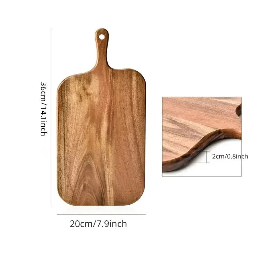 Ergonomisk Skärbräda i Trä med Handtag – Hygienisk & Stilren