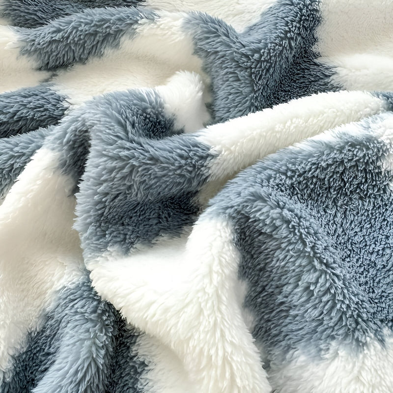 Blødt Multifarvet Fleece Tæppe - Perfekt til Sofa & Seng