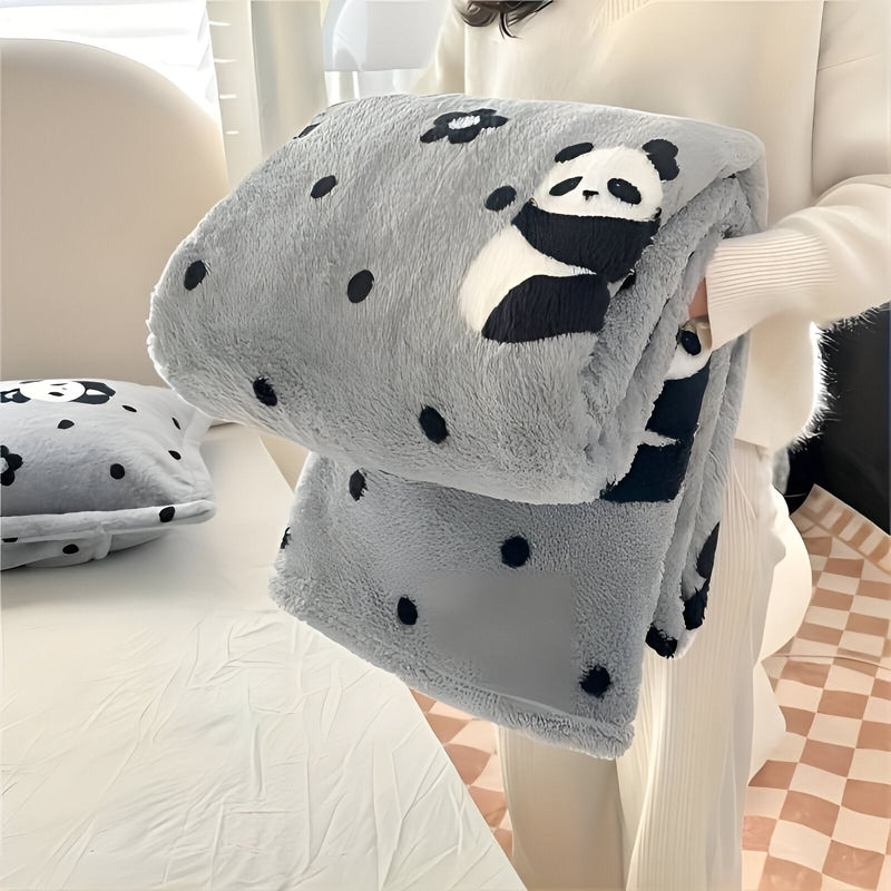 Blødt Multifarvet Fleece Tæppe - Perfekt til Sofa & Seng