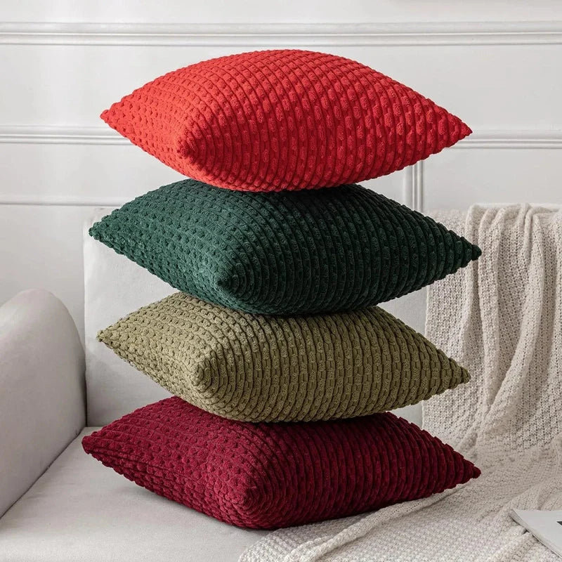 Bløde Velour Pudebetræk med Boheme Struktureret Design
