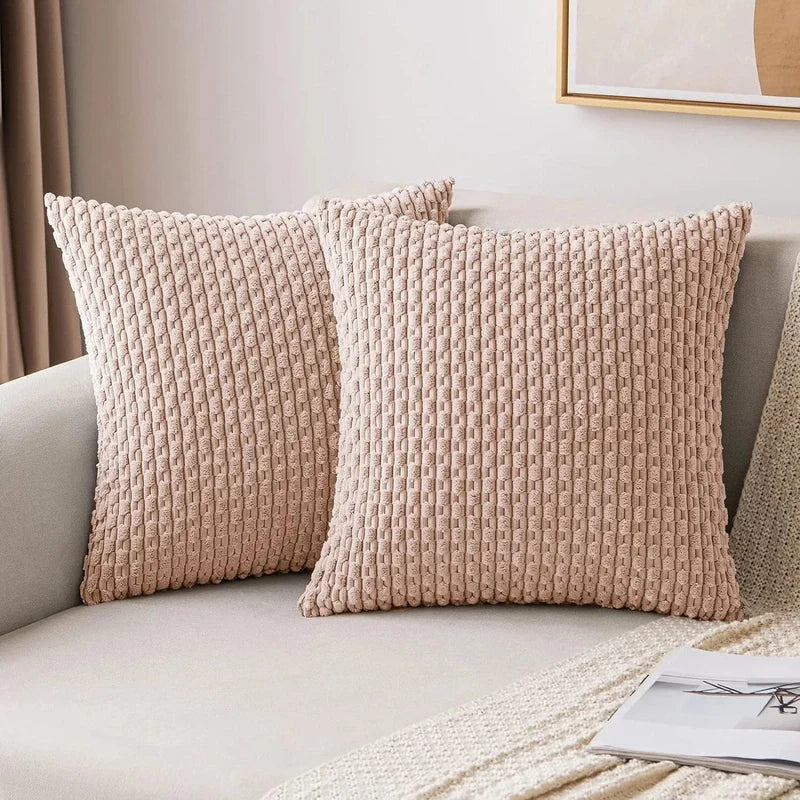 Bløde Velour Pudebetræk med Boheme Struktureret Design