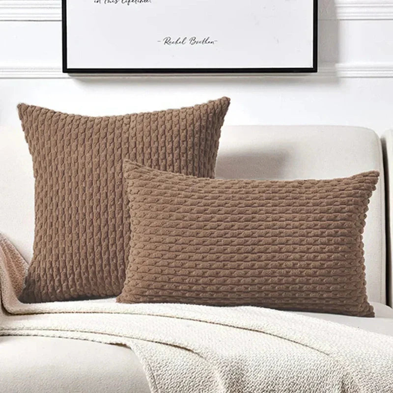Bløde Velour Pudebetræk med Boheme Struktureret Design