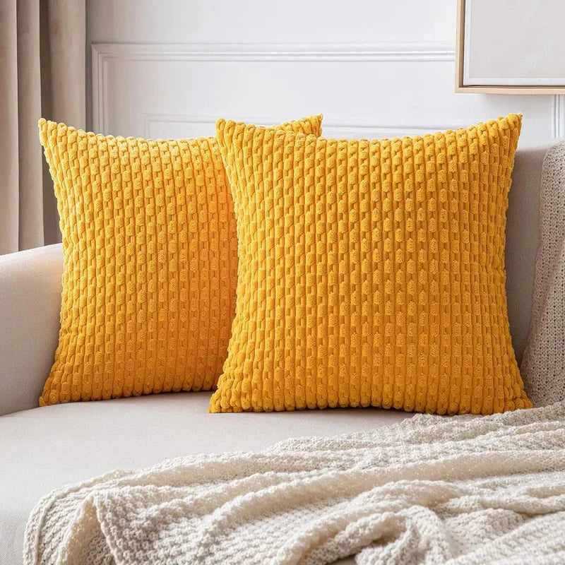 Bløde Velour Pudebetræk med Boheme Struktureret Design