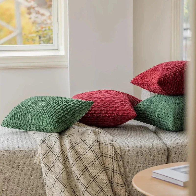 Bløde Velour Pudebetræk med Boheme Struktureret Design