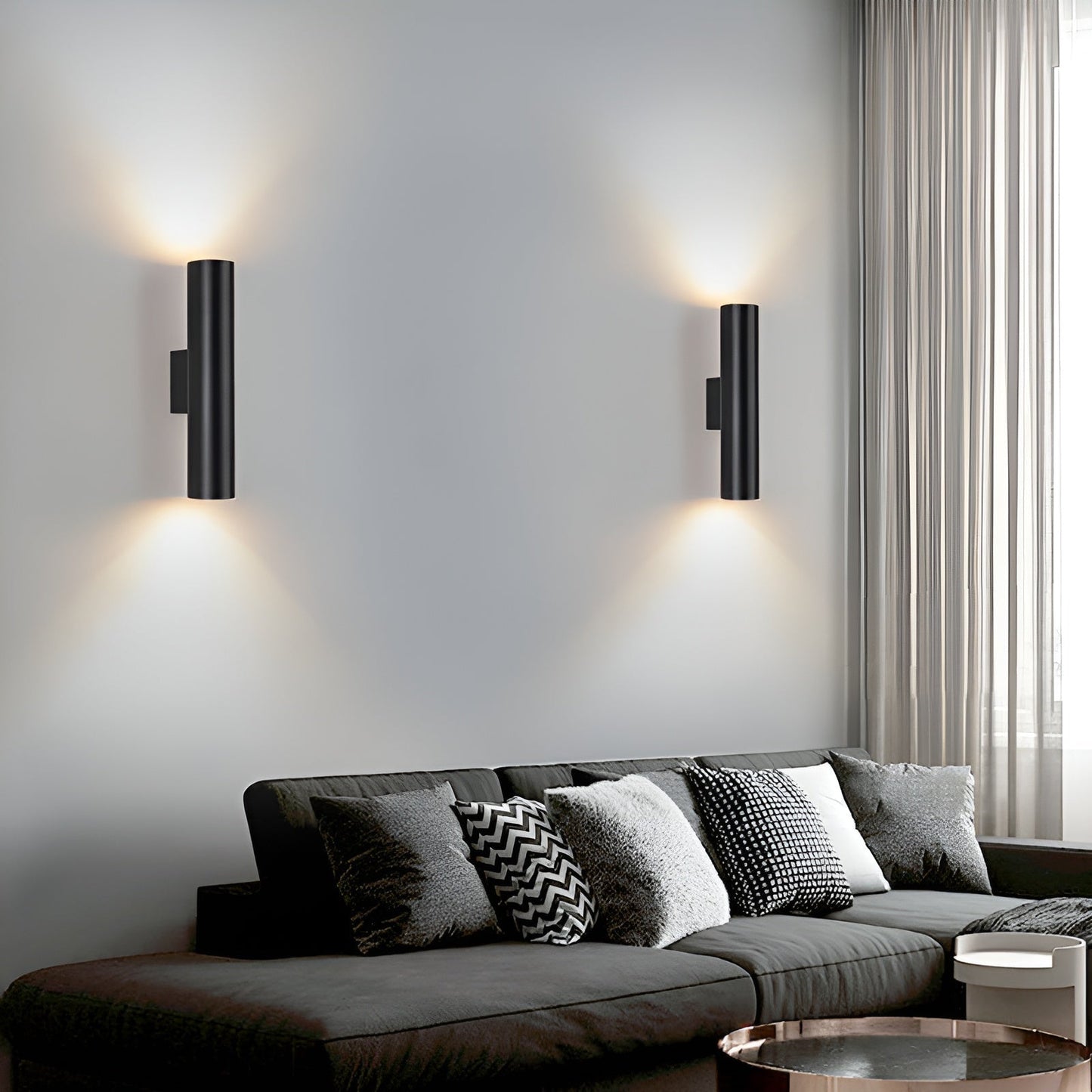 Elegant LED-vägglampa med energibesparande, justerbart ljus
