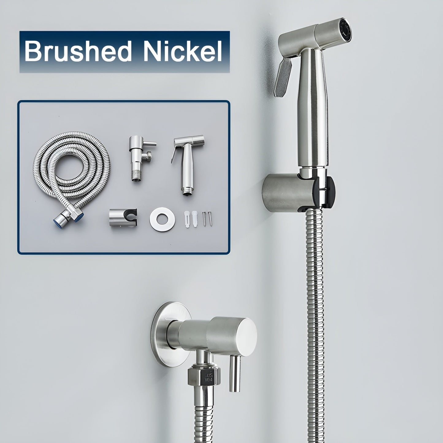 FreshSpritz - Vægmonteret bruserhoved i rustfrit stål til bidet