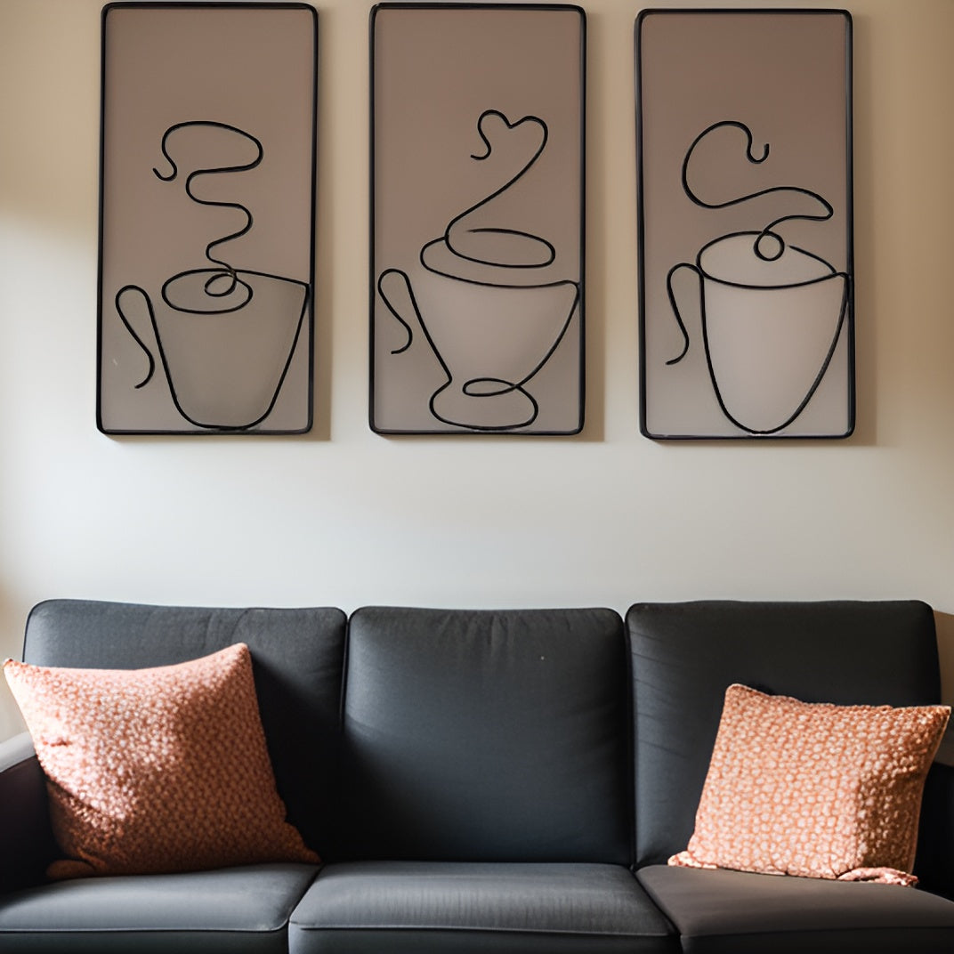 Æstetisk Vægkunst i Jern - Skab Hygge med Kaffetema