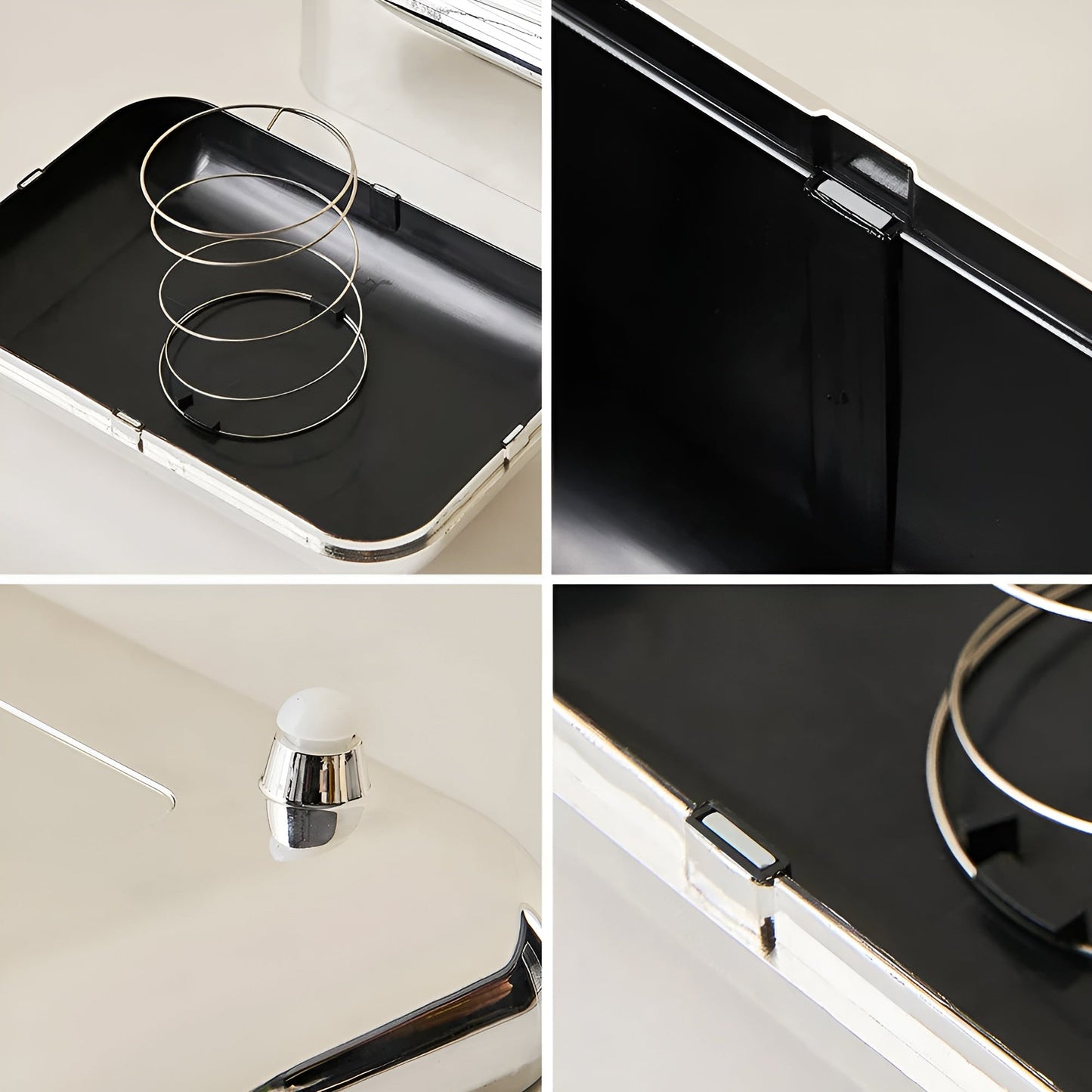 Elegant servettlådehållare med spegelblank finish