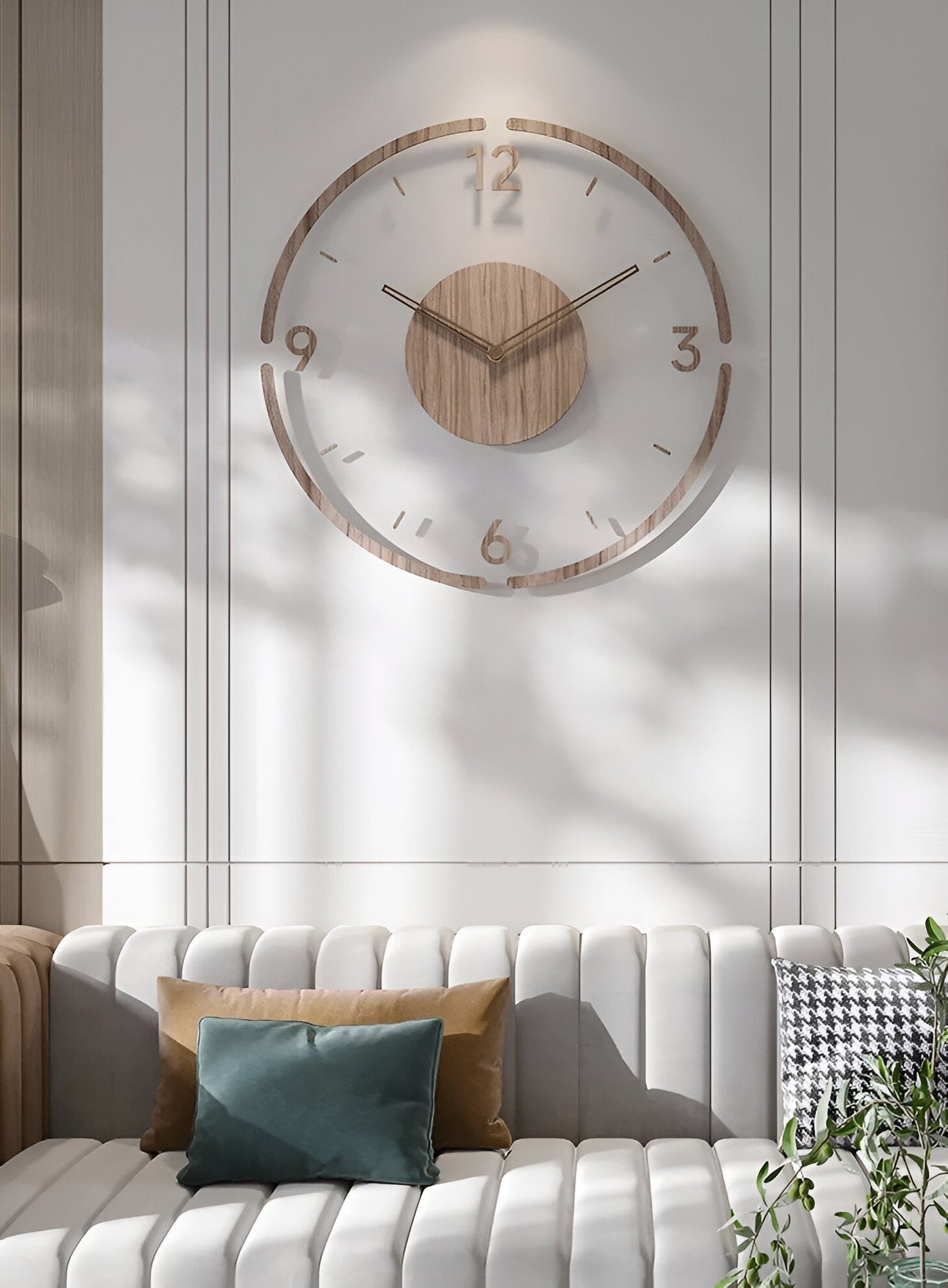 Stilfuld Vægur i Træ – Støjfri og Letlæseligt Design