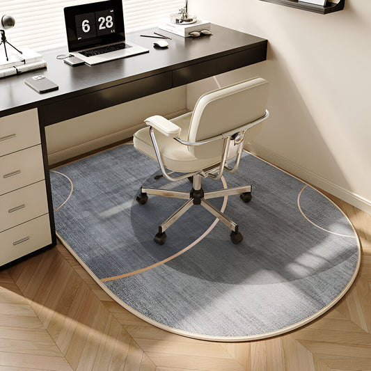 Behaglig oval matta beige – Halkfri och enkel att rengöra