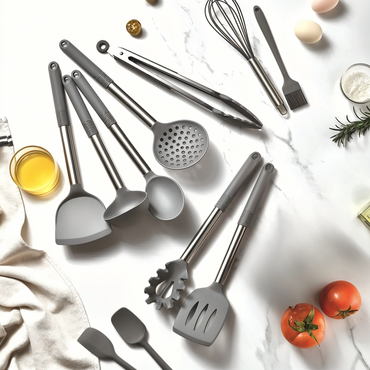 12-delt sæt af silikone køkkenredskaber – EasyCook