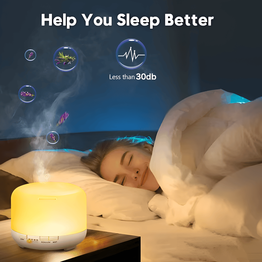Farverig 4-i-1 Aroma-Diffuser med Bluetooth og Lys