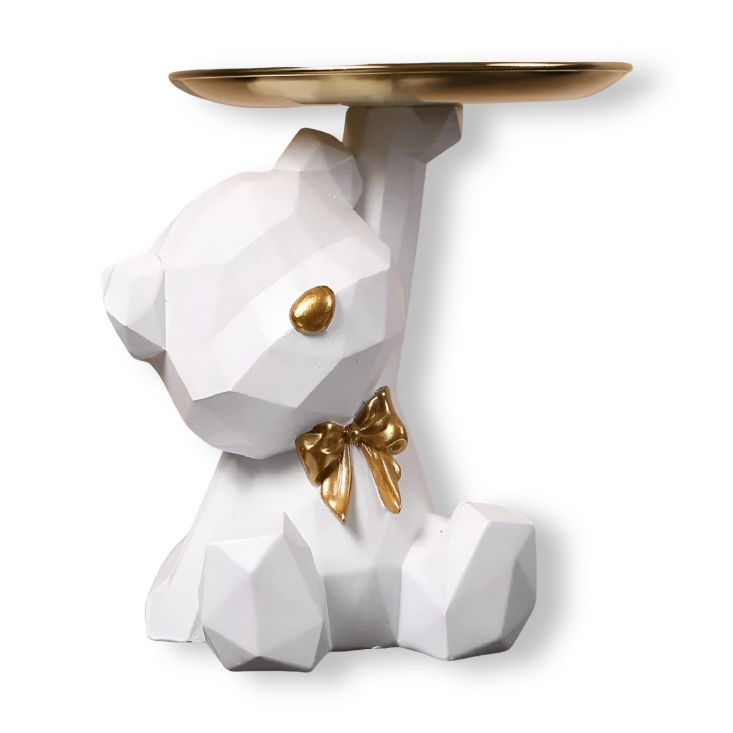 Stilfull Geometrisk Skulptur med Nyckelring & Förvaring