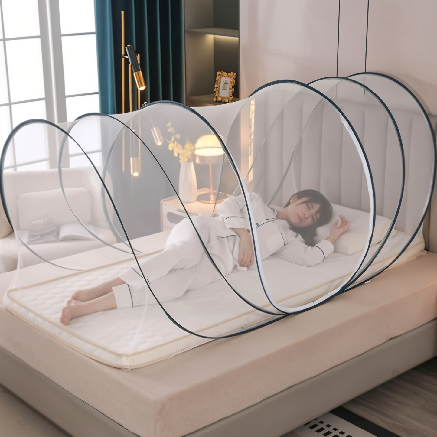Foldbart Myggenet til Seng – Effektiv Myggebarriere i Polyester