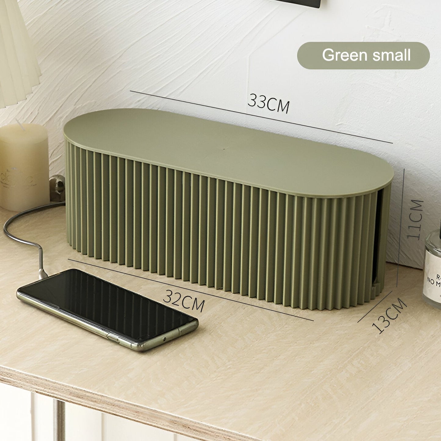 Elegant kabelbox i makaronfärger – Ladda och organisera stilfullt