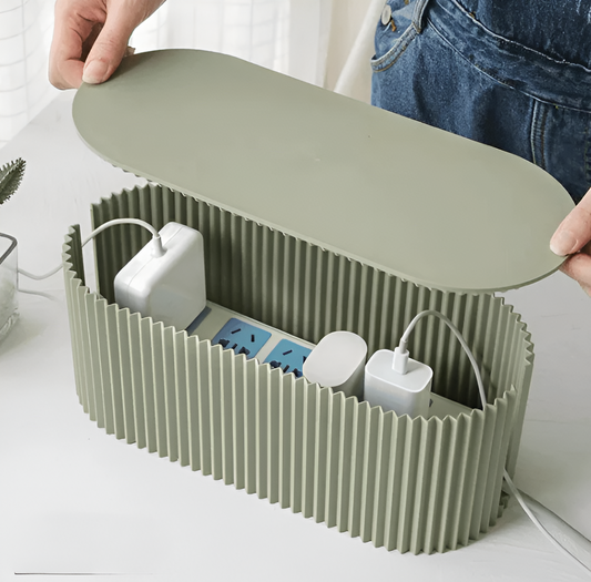 Kabelopbevaring i minimalisk macarondesign - Organizer til opladere og kabler