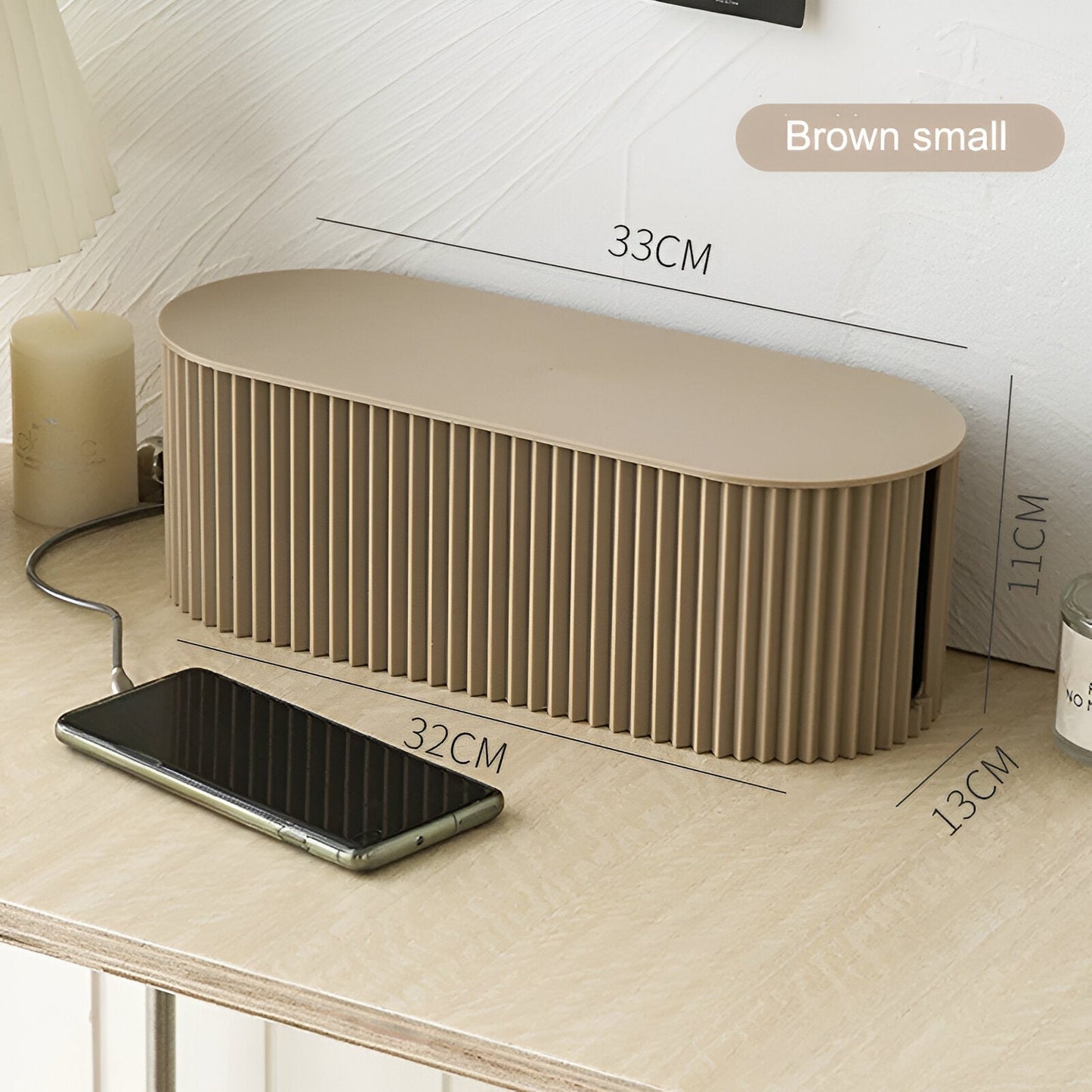 Elegant kabelbox i makaronfärger – Ladda och organisera stilfullt