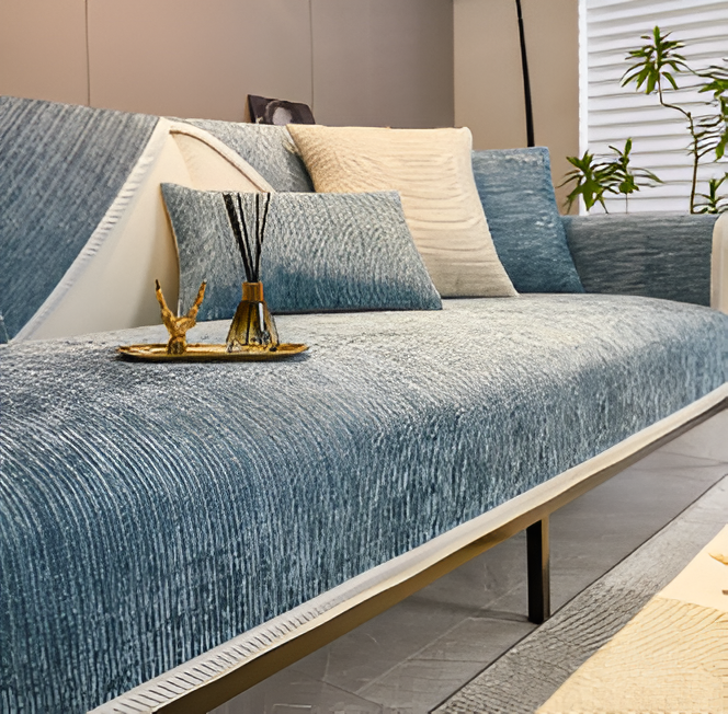 Elegant Chenille Sofaovertræk – Beskytter mod kæledyrshår