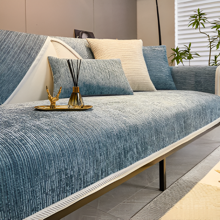 Elegant Chenille Sofaovertræk – Beskytter mod kæledyrshår