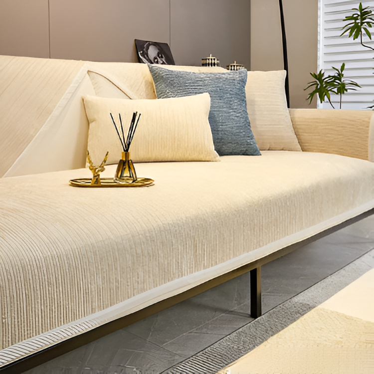 Elegant Chenille Sofaovertræk – Beskytter mod kæledyrshår