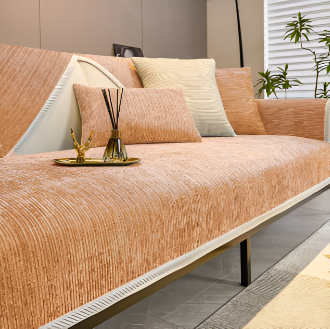 Elegant Chenille Sofaovertræk – Beskytter mod kæledyrshår
