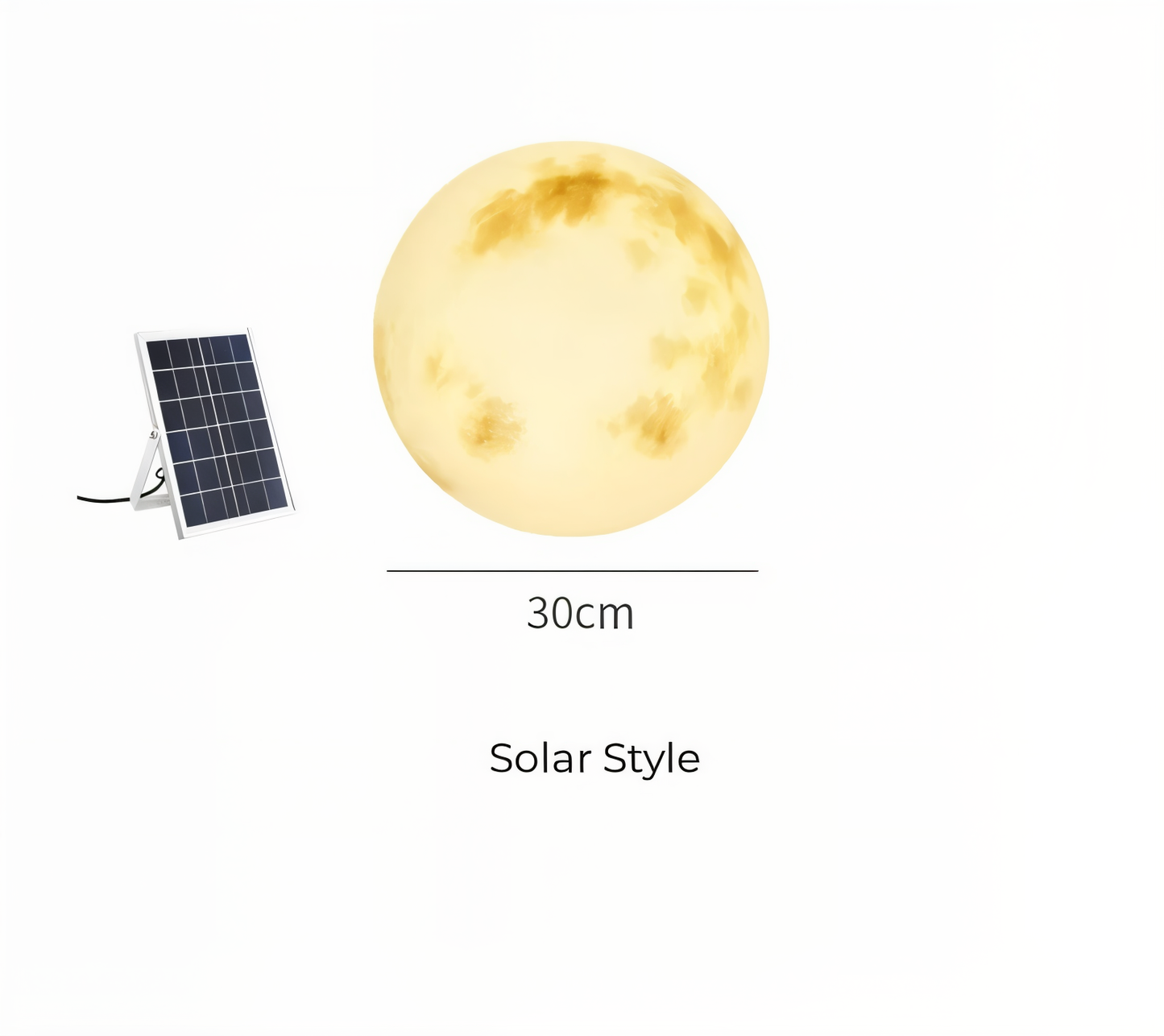 Soldriven trädgårdslampa med måneffekt – stämningsfull belysning