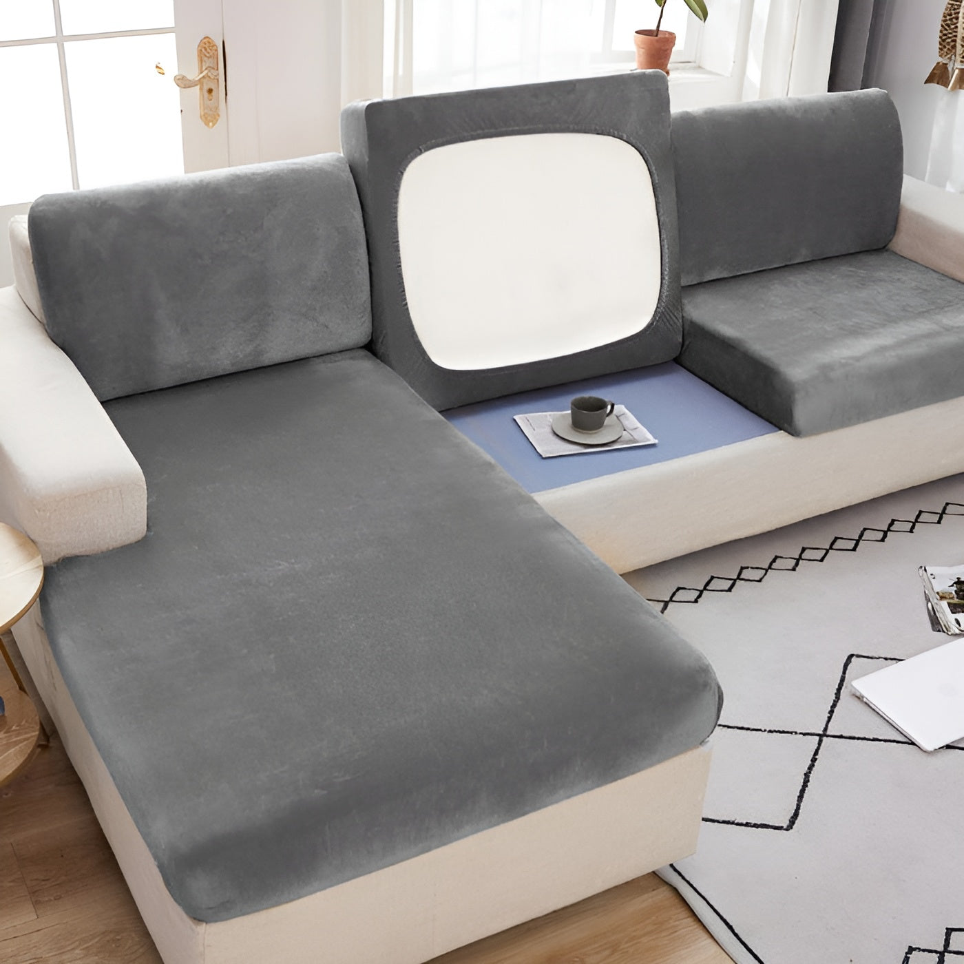 Elegant Sofaovertræk i Strækstof – Beskytter og Fornyer Dit Hjem