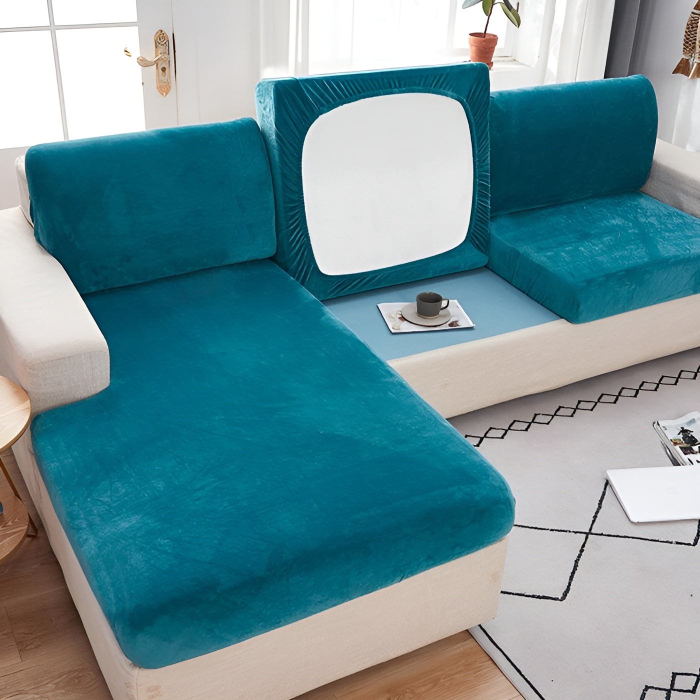 Elegant Sofaovertræk i Strækstof – Beskytter og Fornyer Dit Hjem