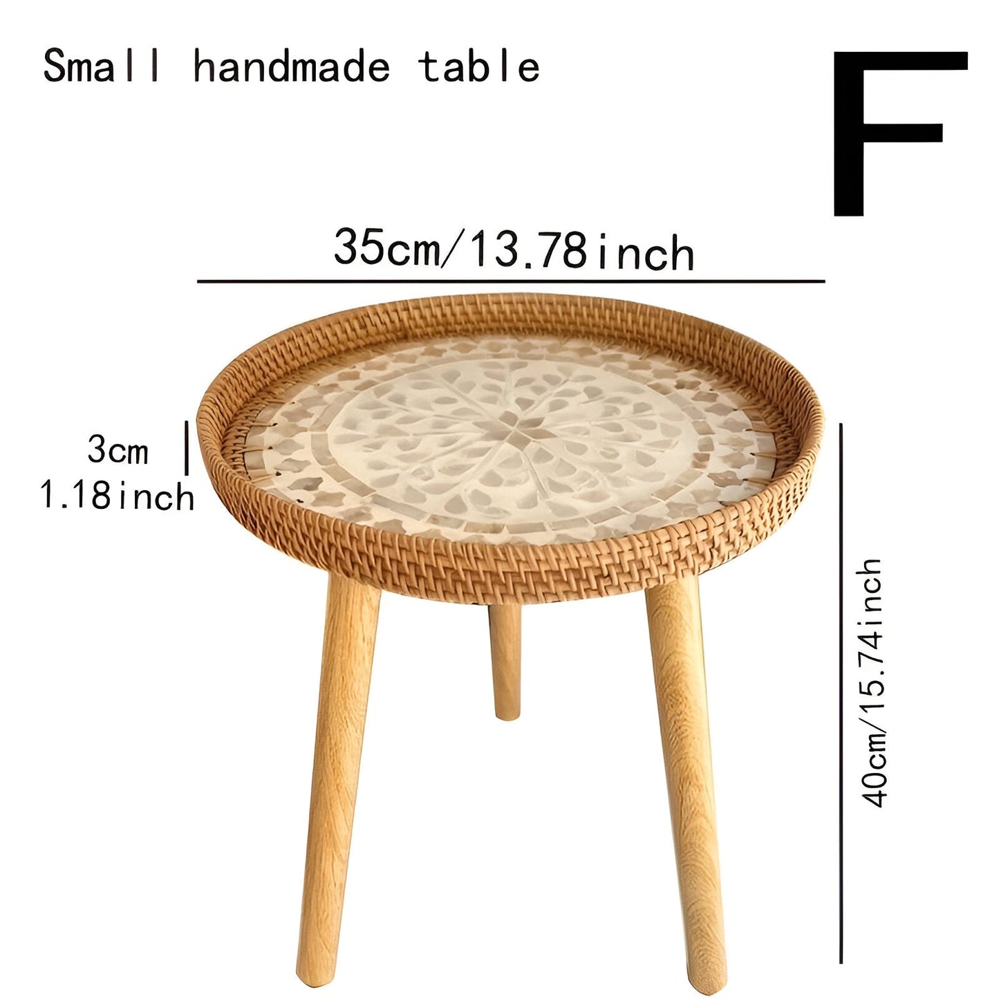 Elegant Rundt Rattanbord til Dit Hjem