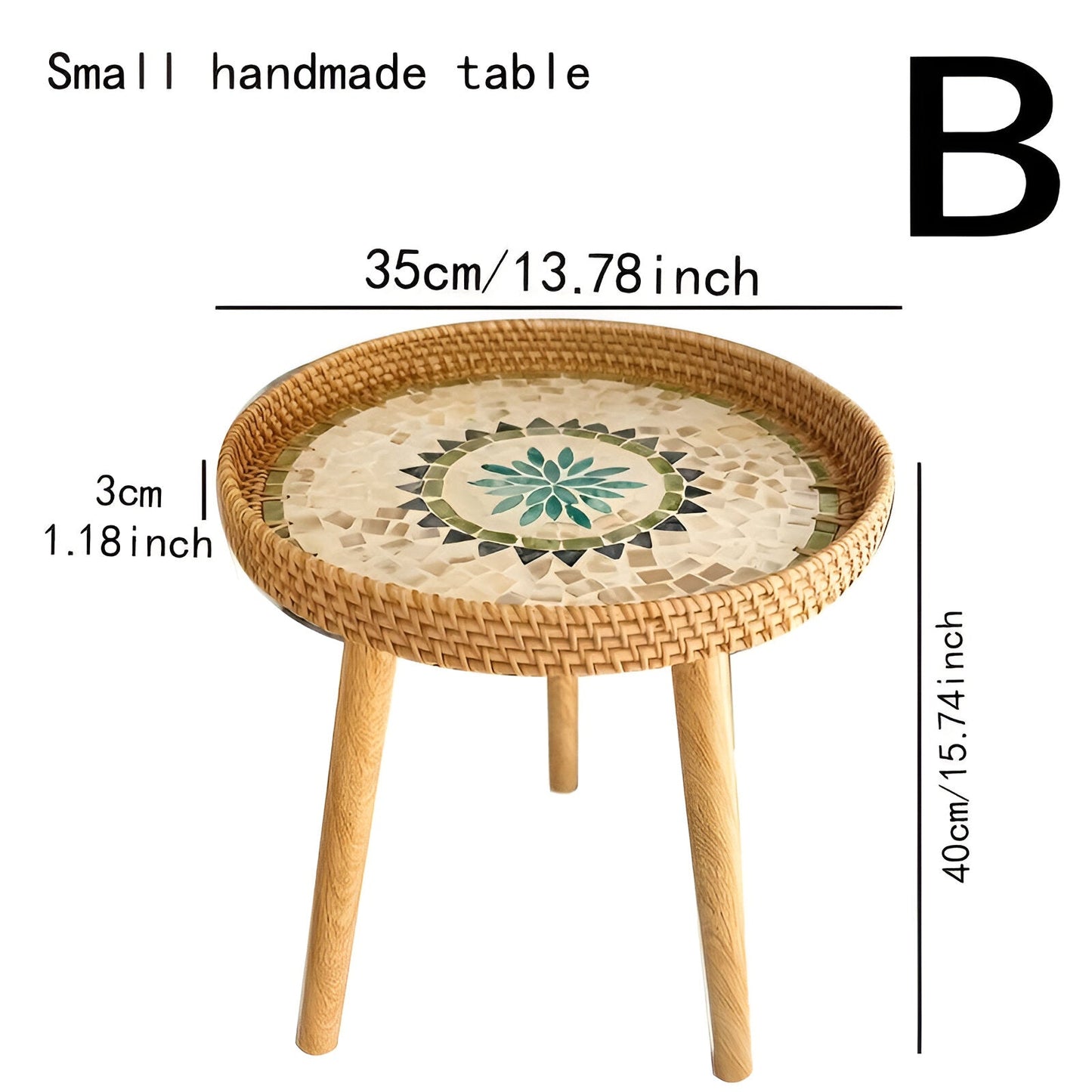 Elegant Rundt Rattanbord til Dit Hjem