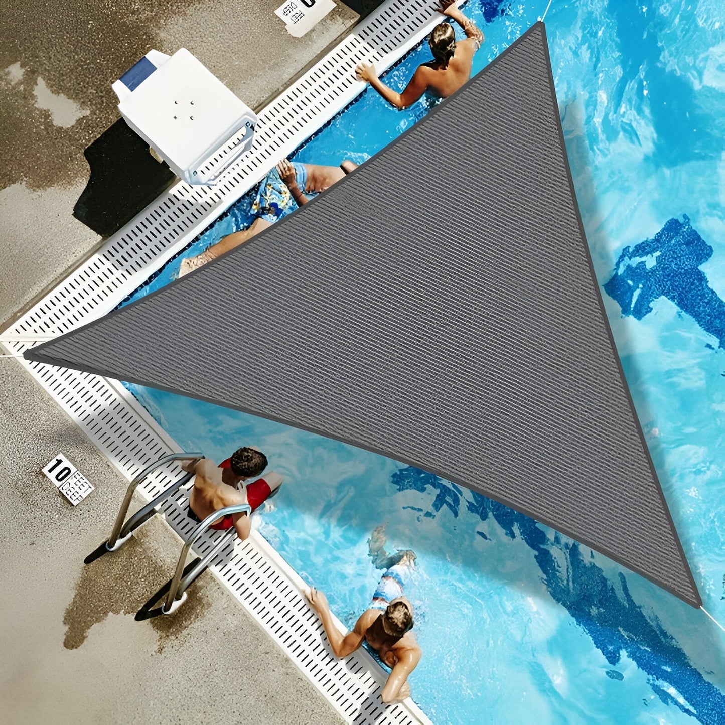 Vandtæt trekantet solsejl med UV-beskyttelse til haven
