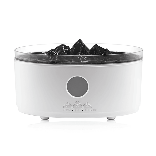 Ultrasonisk Aroma Diffuser & Luftfugter med LED Flammeeffekt
