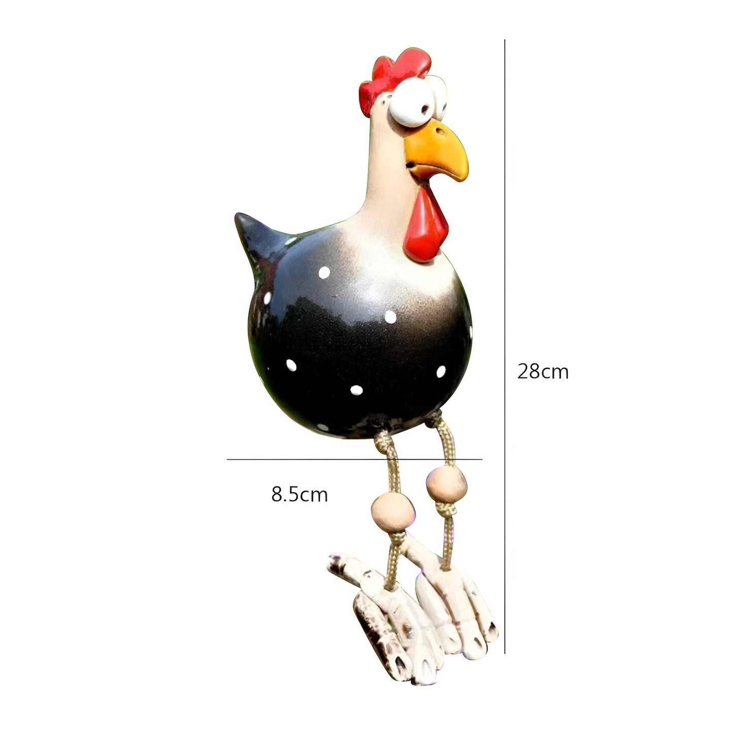 Legesyg Gallo Statue - Vejrbestandig Resin Havepynt