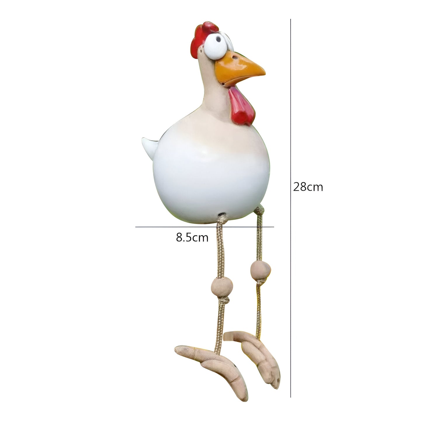 Legesyg Gallo Statue - Vejrbestandig Resin Havepynt