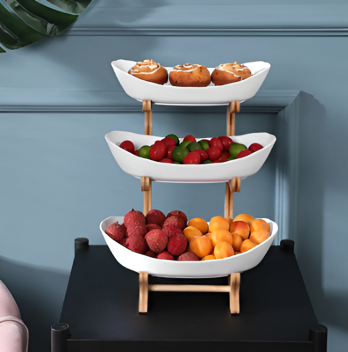 Snygg flerstegs fruktskål - Elegant förvaring för snacks