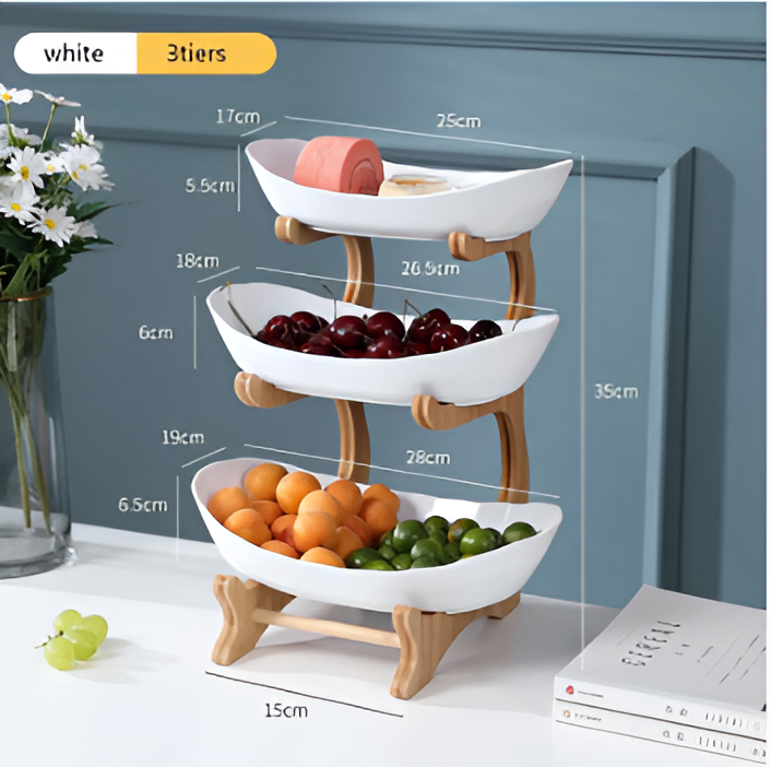 Snygg flerstegs fruktskål - Elegant förvaring för snacks