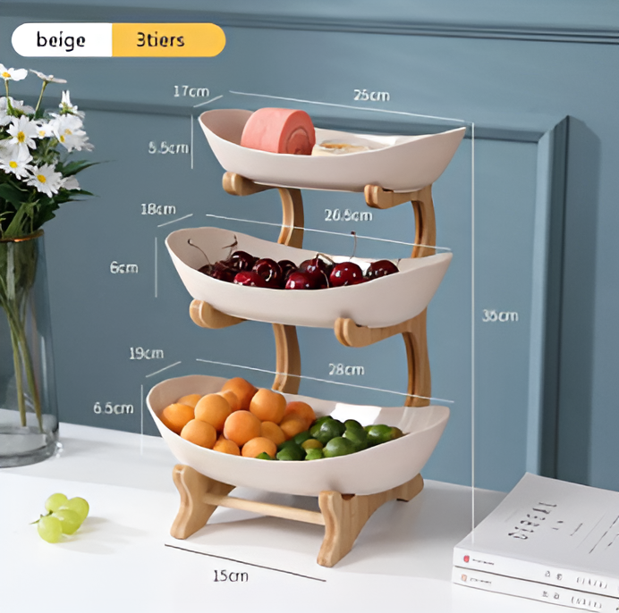 Snygg flerstegs fruktskål - Elegant förvaring för snacks