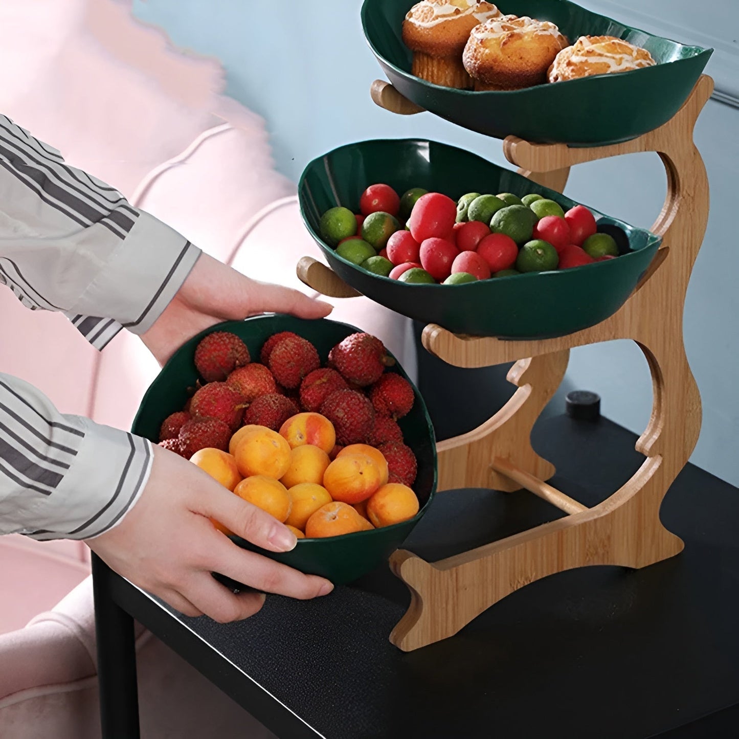 Snygg flerstegs fruktskål - Elegant förvaring för snacks