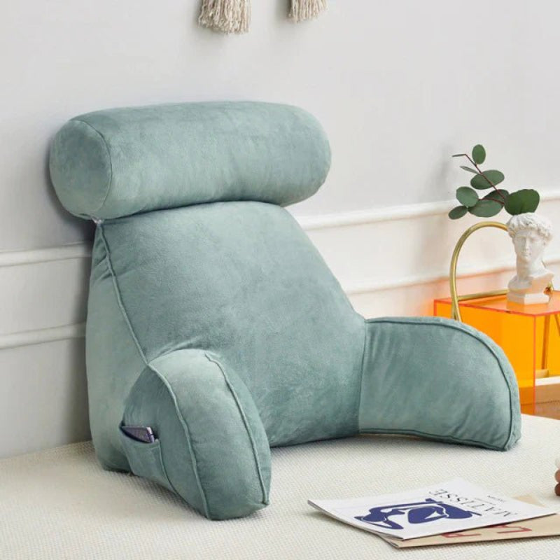 Ergonomisk Læsepude med Sidelomme og Håndtag