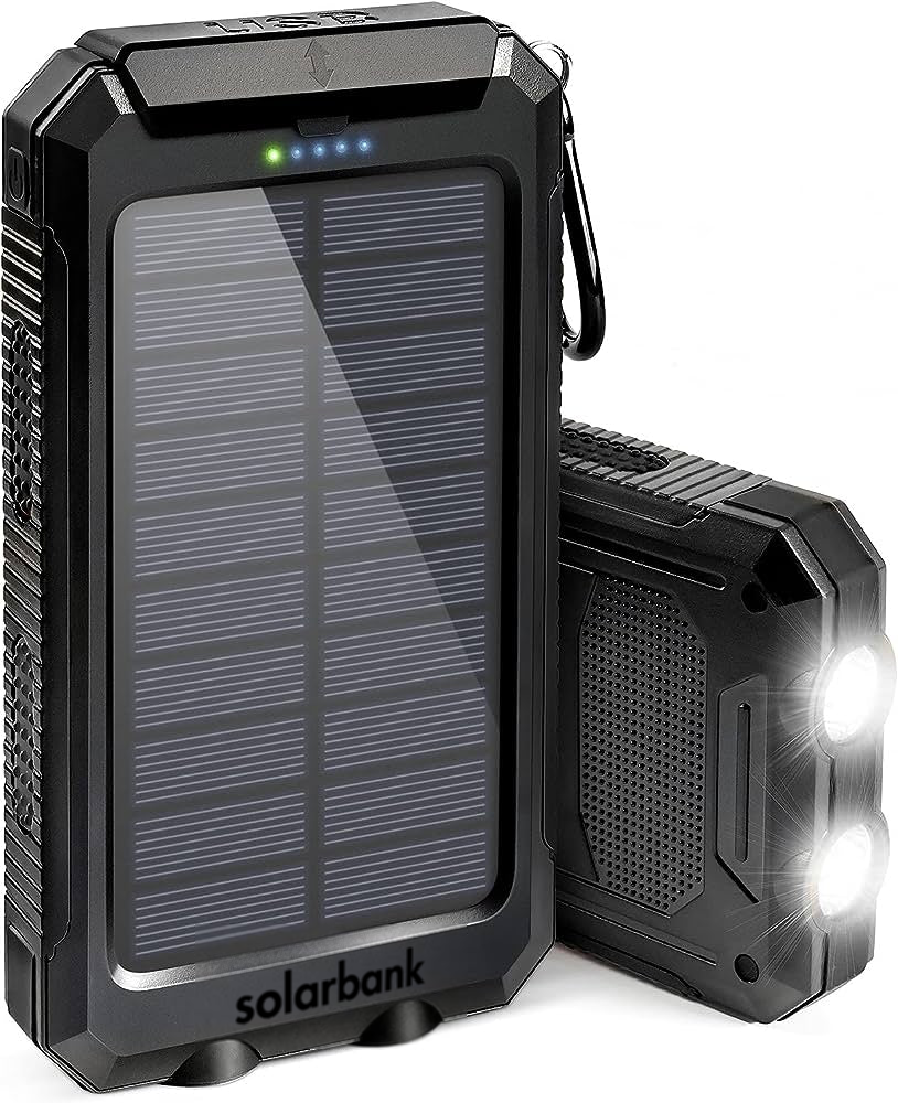 Solcelledrevet Powerbank – Bærbar Batteri med Høj Kapacitet til Aktive Livsstile