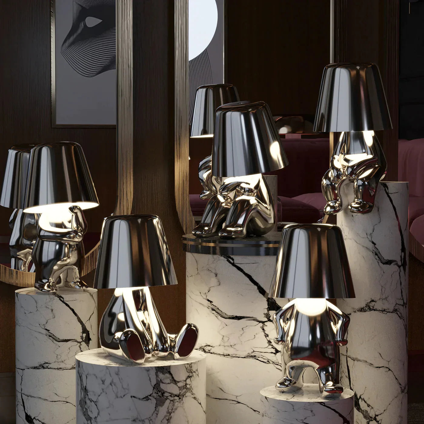 Legende belysning med dimbar funktion og kunstnerisk design