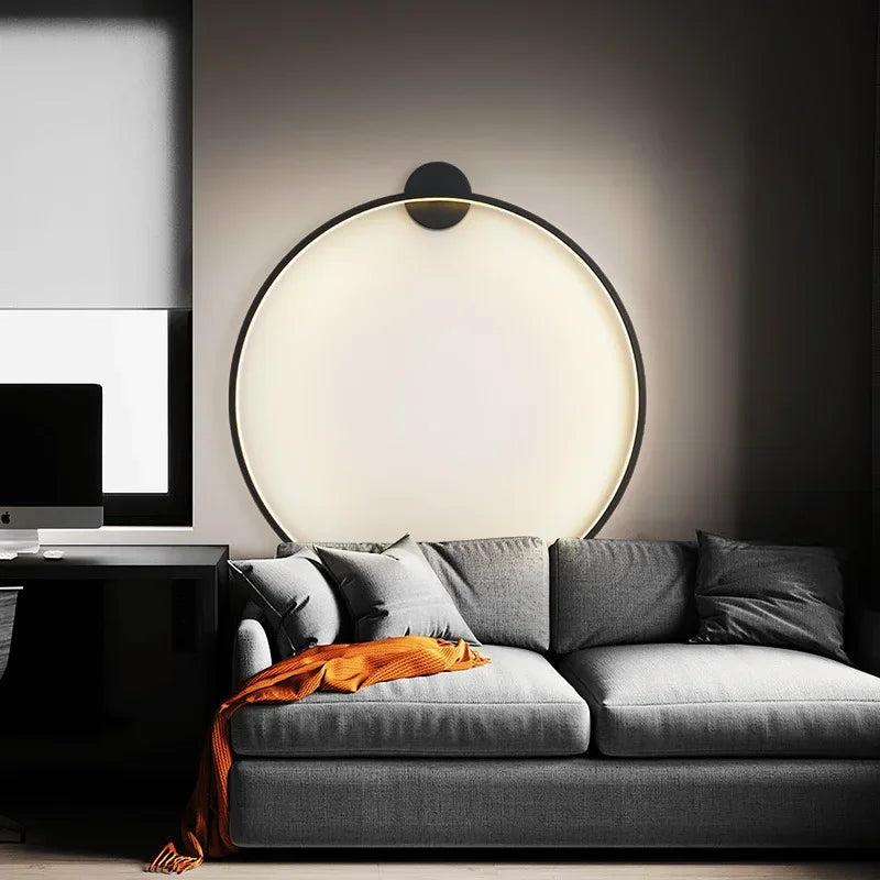 Rund Væglampe i Minimalistisk LED Design – Energibesparende