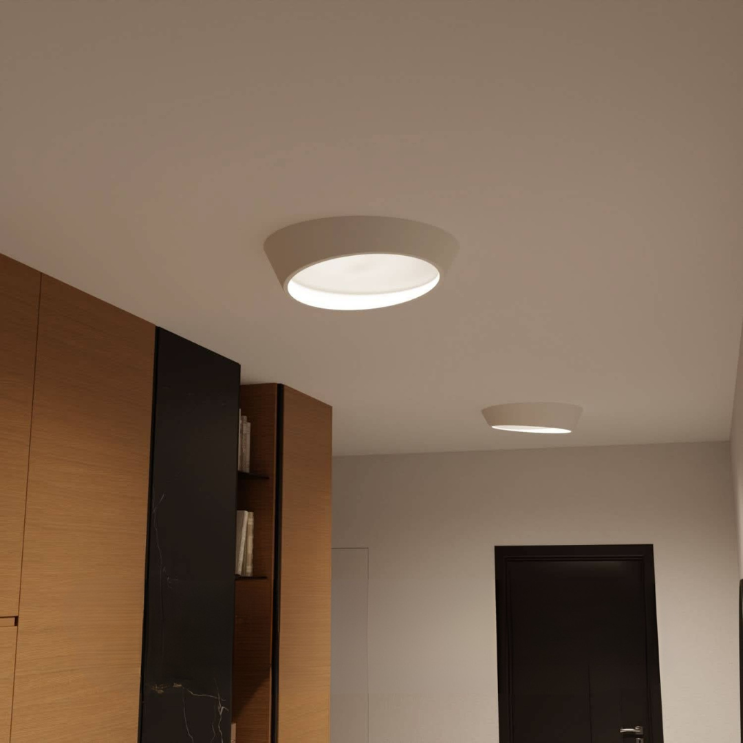 Moderne Loftlampe i Hvid - Stilfuld og Energibesparende