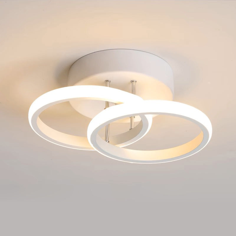 Moderne LED Loftslampe i Sort Metal - Energibesparende Design