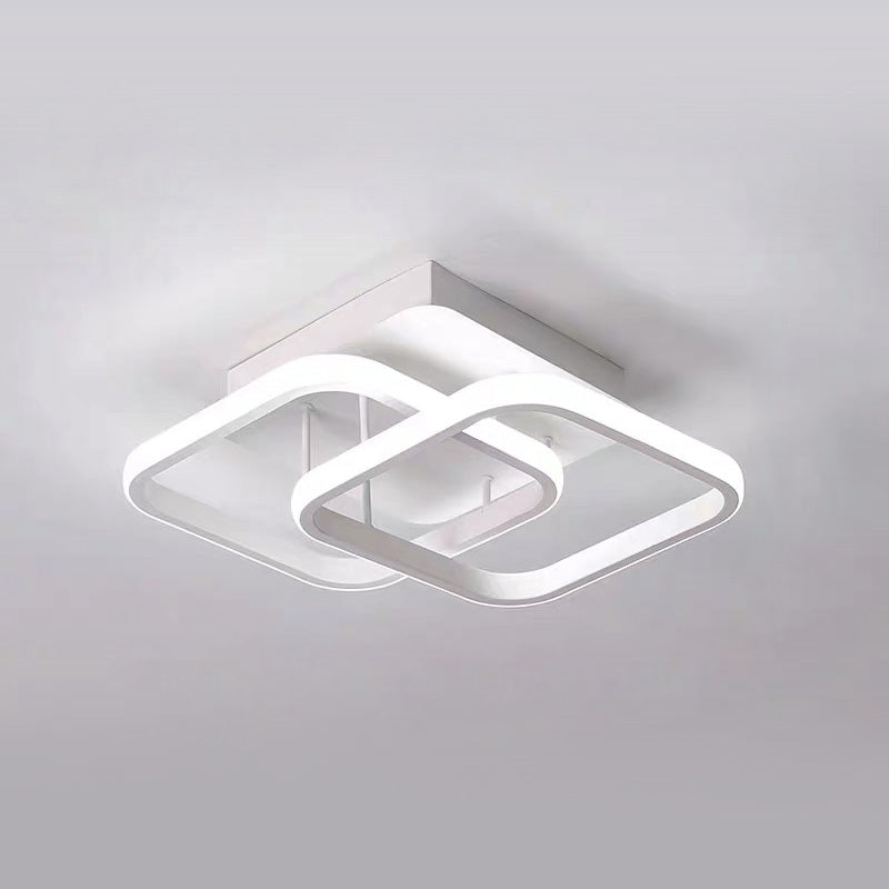 Moderne LED Loftslampe i Sort Metal - Energibesparende Design