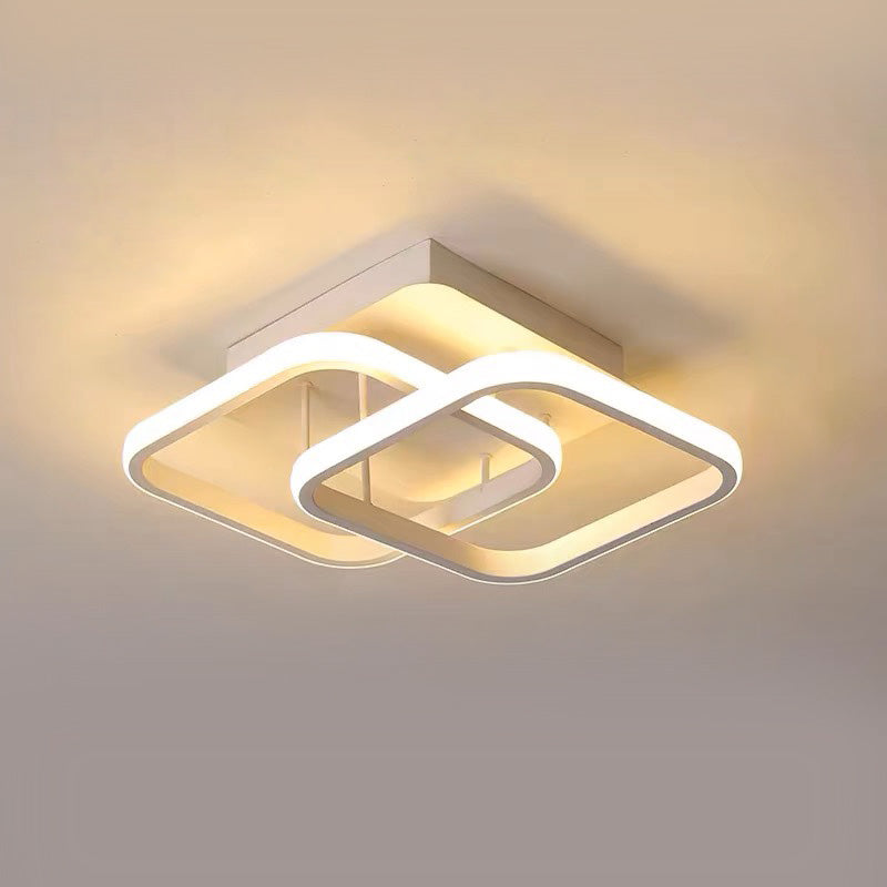 Moderne LED Loftslampe i Sort Metal - Energibesparende Design